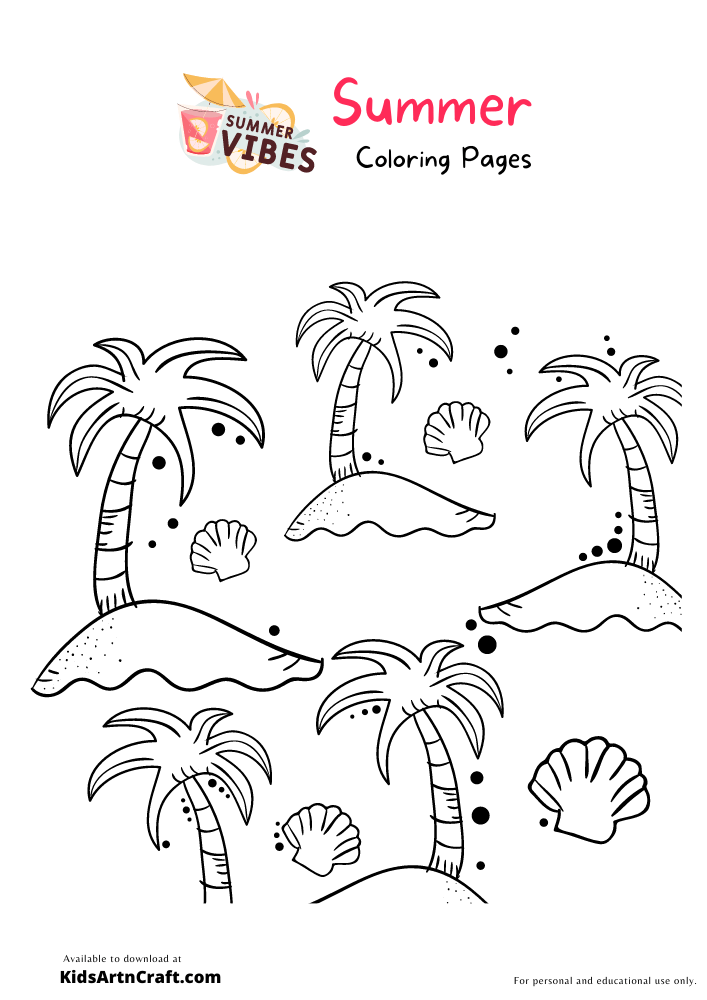 Summer Coloring Pages For Kids – Free Printables - Kids Art & Craft