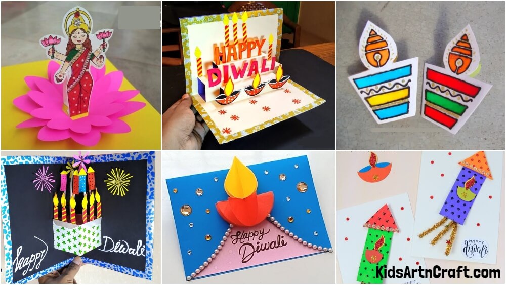 Diwali Card Drawing (Very Easy) with Oil Pastels for beginners - Step by  Step - YouTube