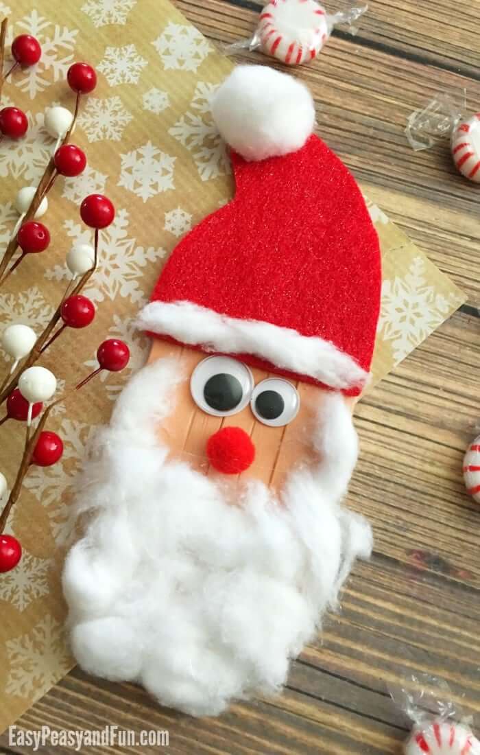Craftistic Santa Craft Idea Using Popsicle Sticks