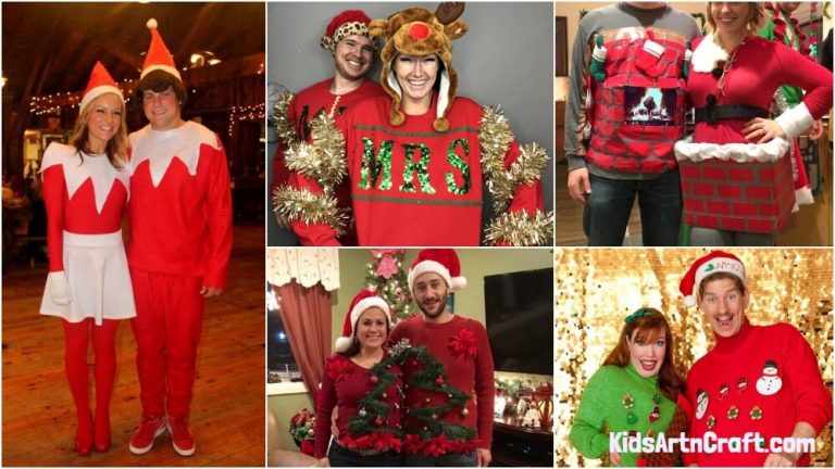 Christmas Outfits For Couples - Kids Art & Craft