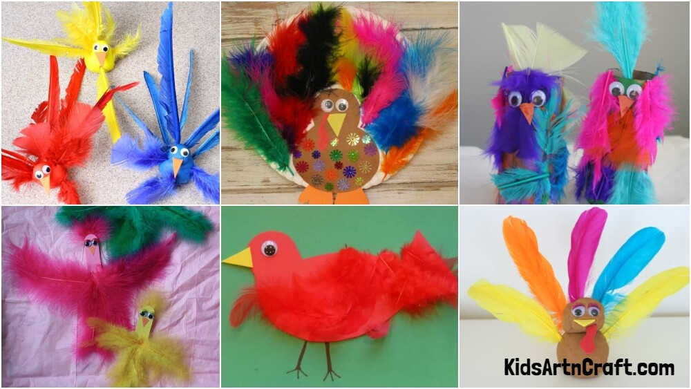 Feathered bird crafts for kids - super cute feathered friends - Curious and  Geeks
