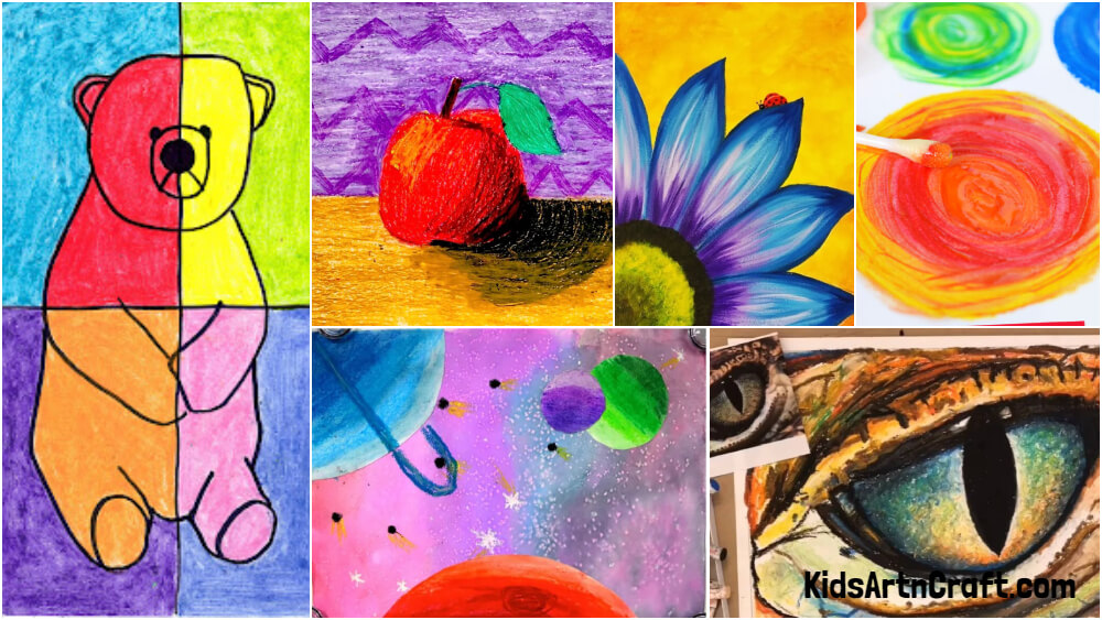 Oil Pastel Painting for Kids - Picklebums