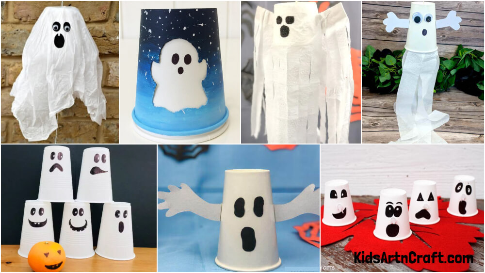 Paper Cup Ghost Crafts for Kids - Kids Art & Craft