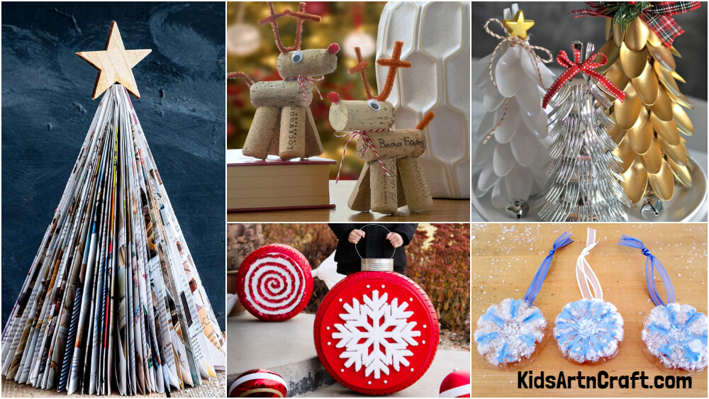 Recycled Plastic Christmas Decorations - Kids Art & Craft