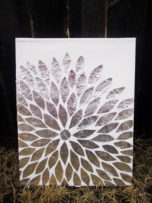 Beautiful Aluminum Foil Craft Idea In Flower Design