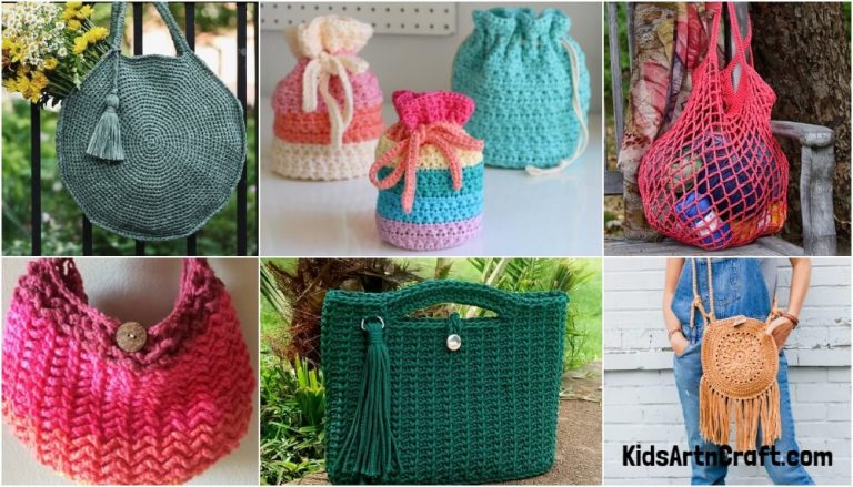 DIY Crochet Bag Patterns For Beginners - Kids Art & Craft