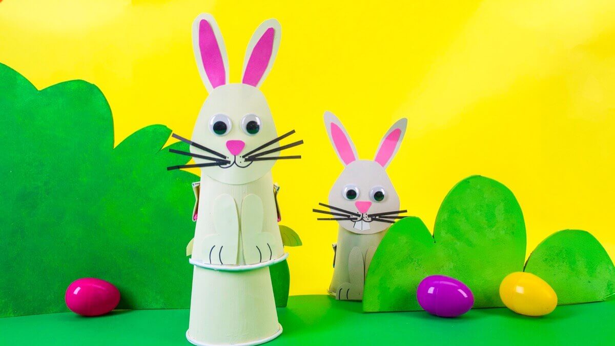 Easter Bunny Paper Cup Craft Ideas - Kids Art & Craft
