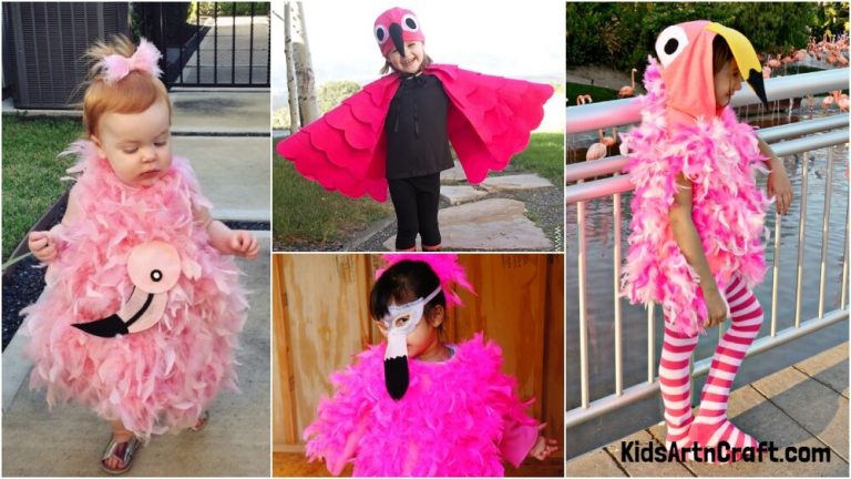 Flamingo Costume DIY Ideas for Kids - Kids Art & Craft