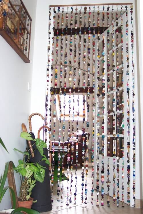 Handmade Curtains Craft Made With Buttons Button Craft Ideas For Adults