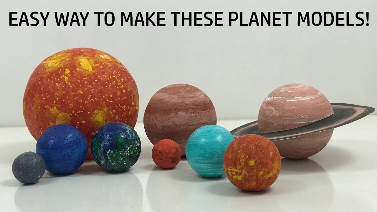 Solar System Projects For Students Using Styrofoam Balls - Kids Art & Craft