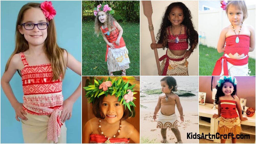 Moana Costume DIY Ideas for Kids - Kids Art & Craft