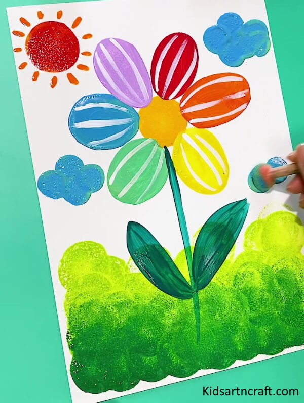 Rainbow Sunflower Painting Art For Kids – Step by Step Tutorial - Kids ...