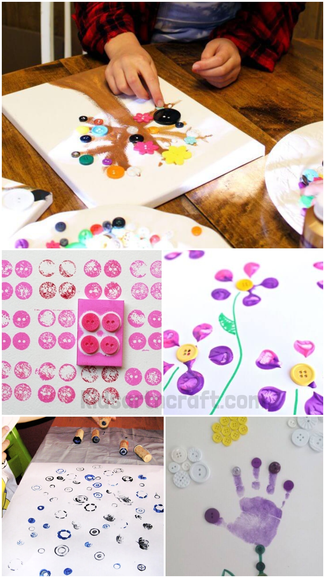  Button Stamping Art Ideas for Kids