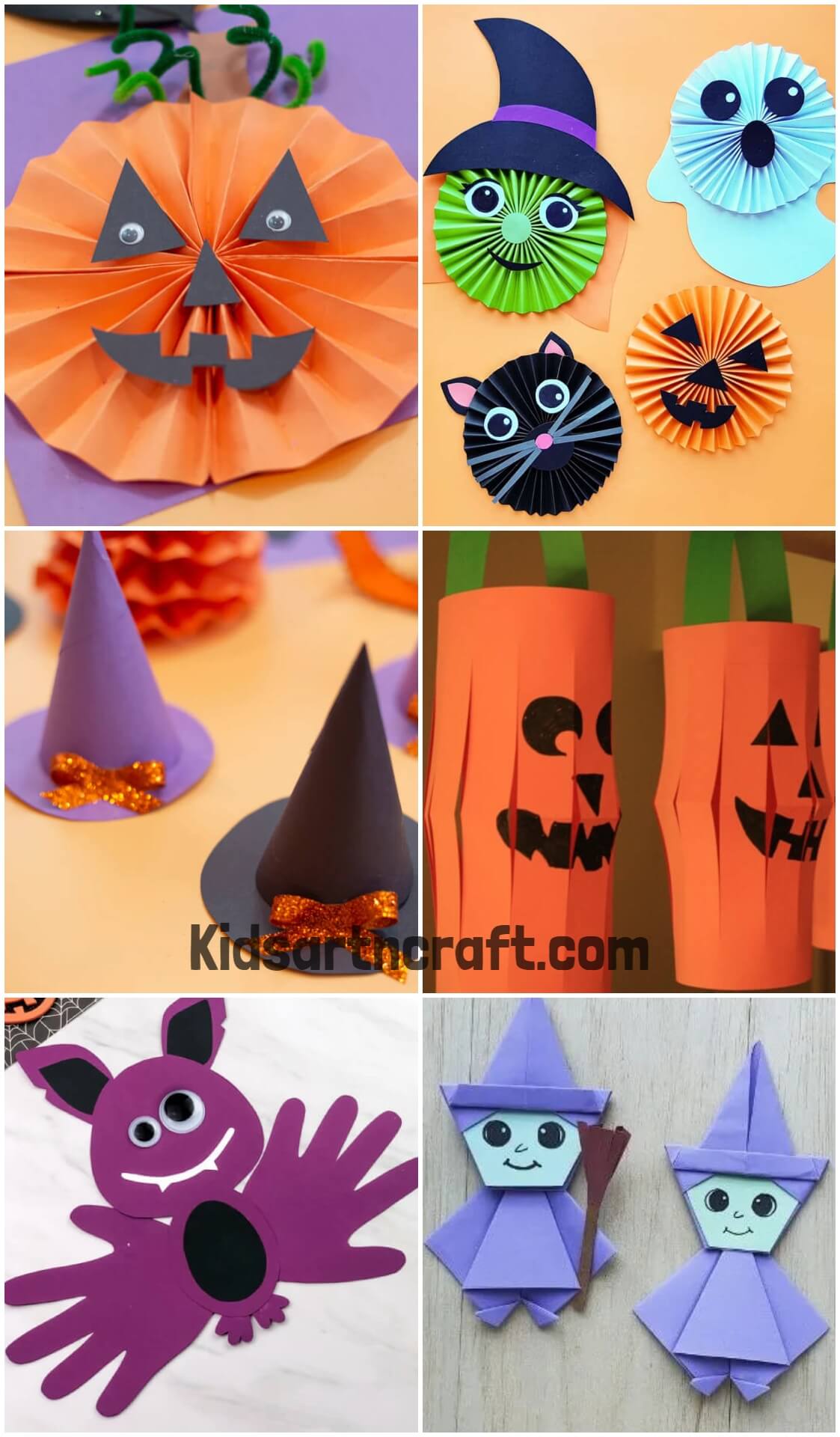 Construction Paper Crafts for Halloween - Kids Art & Craft