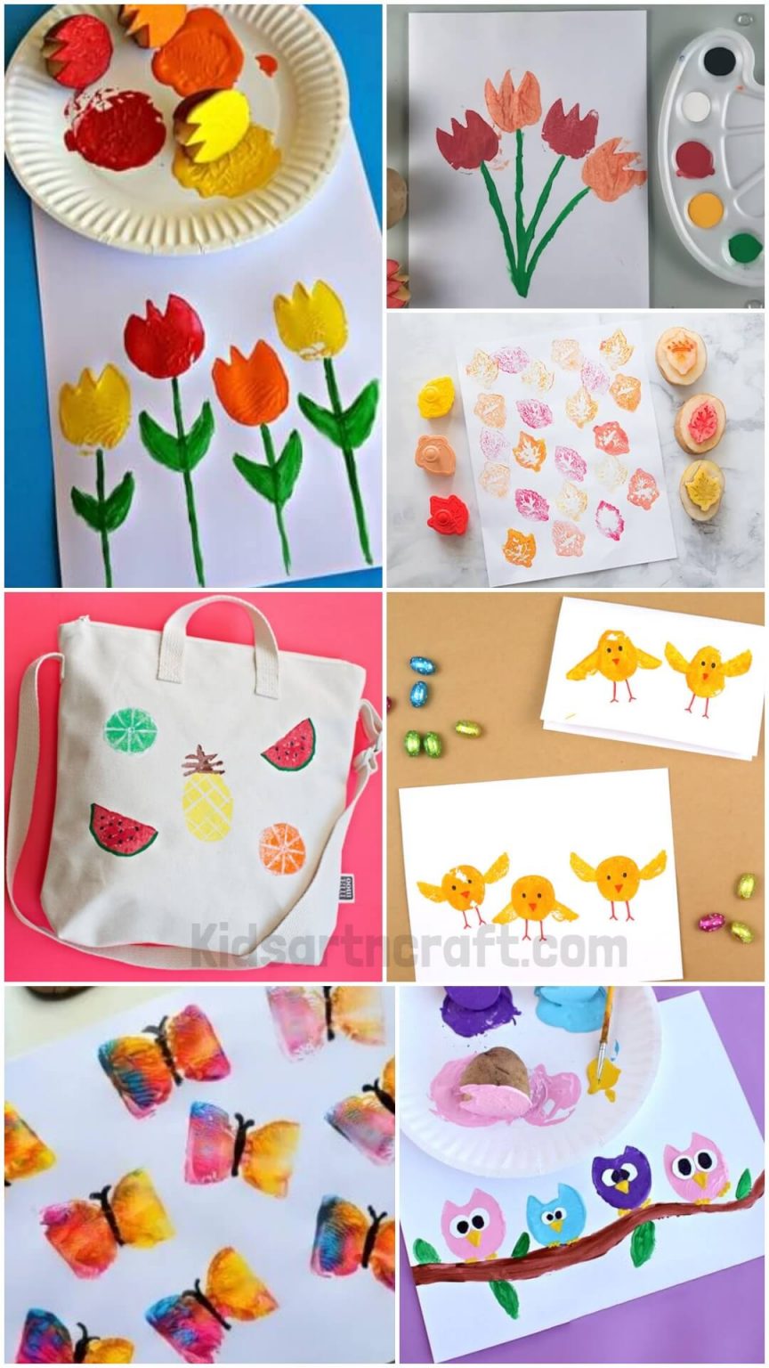 Potato Stamping Art Ideas for Kids - Kids Art & Craft