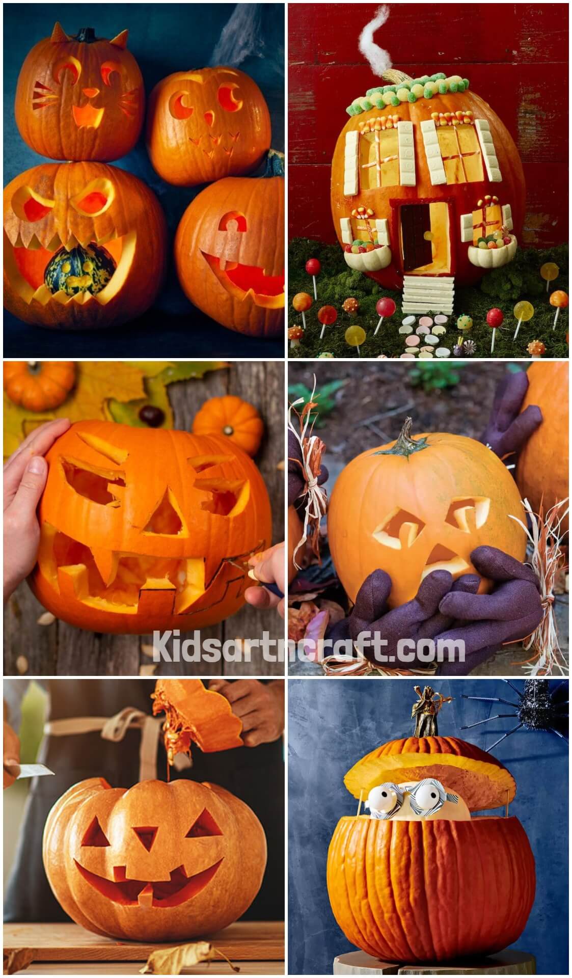 Pumpkin Carving Ideas For Halloween - Kids Art & Craft