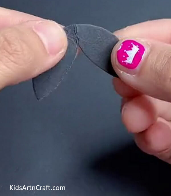 Cutting Out Hair Shape-Children Can Easily Make a Paper Ballerina 