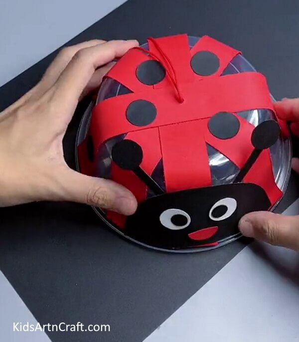 Covering Lid - Easy Steps for Constructing a Ladybug with Lightning for Kids