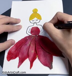 How To Make Fall Leaf Princess Artwork For Kids - Kids Art & Craft