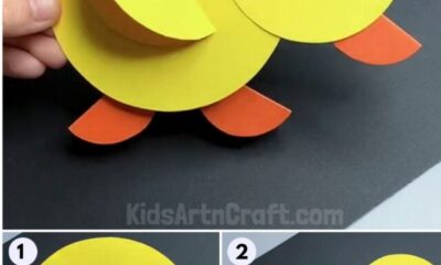DIY Easy Paper Chick Craft For Kids