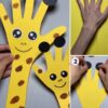 DIY Giraffe Handprint Craft Tutorial For Kids