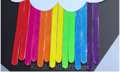Easy Paper Cloud Rainbow Craft For Kids