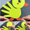 Easy Paper Handprint Duck Craft Tutorial For Kids