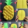 How to Make 3D Paper Pineapple Craft for Kids