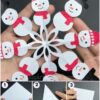 How to make a snowman shape paper snowflake