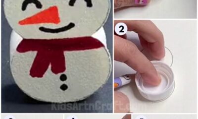 How to Make Snowman by Using Paper Tutorial for Kids