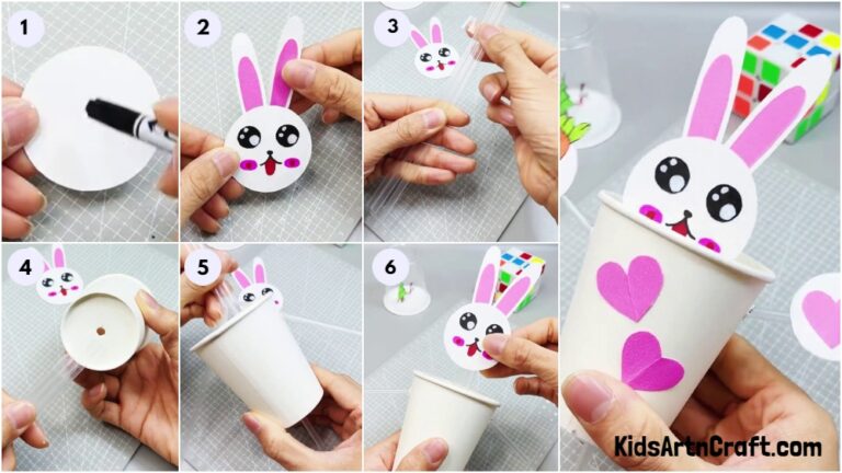 DIY Paper Cup Bunny Craft For Kids - Kids Art & Craft