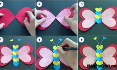 Easy Butterfly Using Craft Paper For Kids
