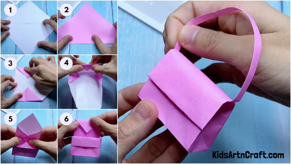 How To Make Paper Handbag At Home || Easy Origami Clutch Tutorial | Paper  purse, Diy paper bag, Origami easy