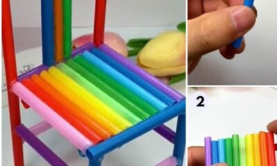 Rainbow Straw Chair Craft Tutorial For Beginners