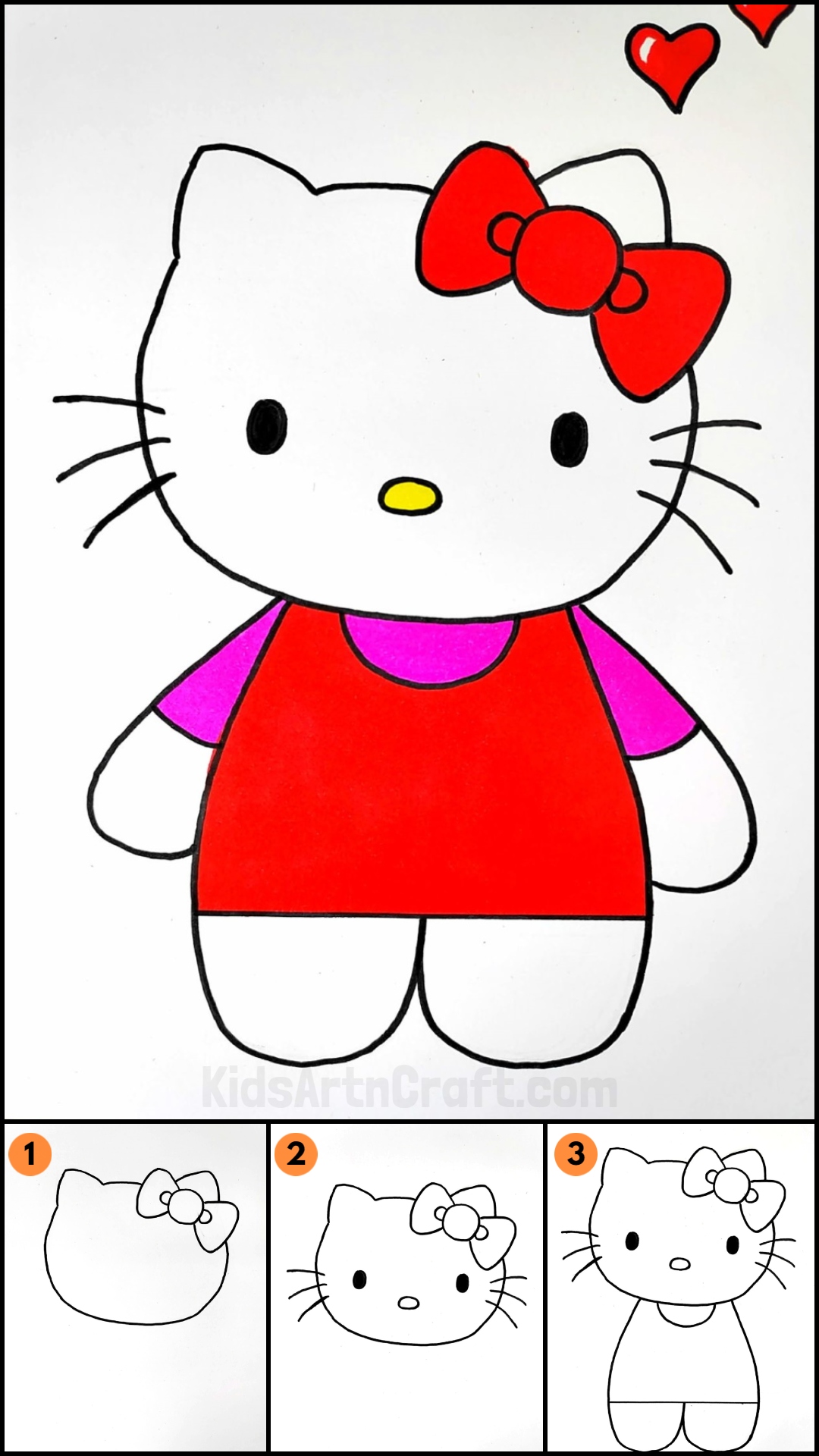 Hello Kitty Drawing  A Step By Step Guide  Cool Drawing Idea
